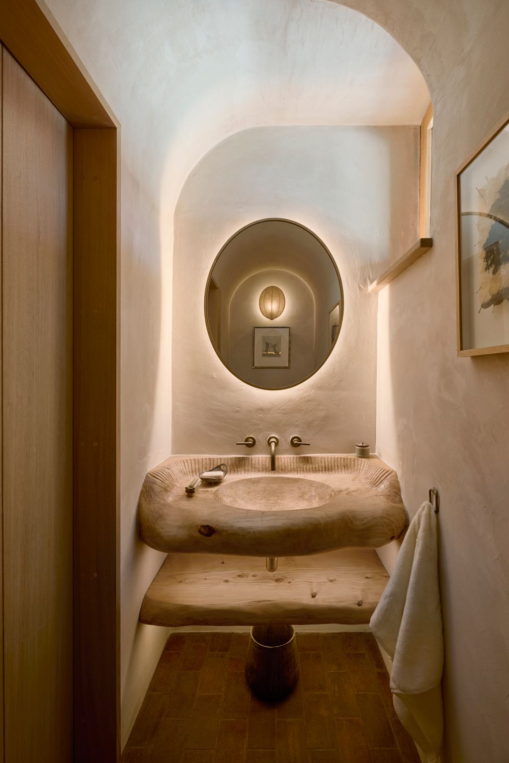 Image may contain Basin Sink Art Painting Lamp and Sink Faucet