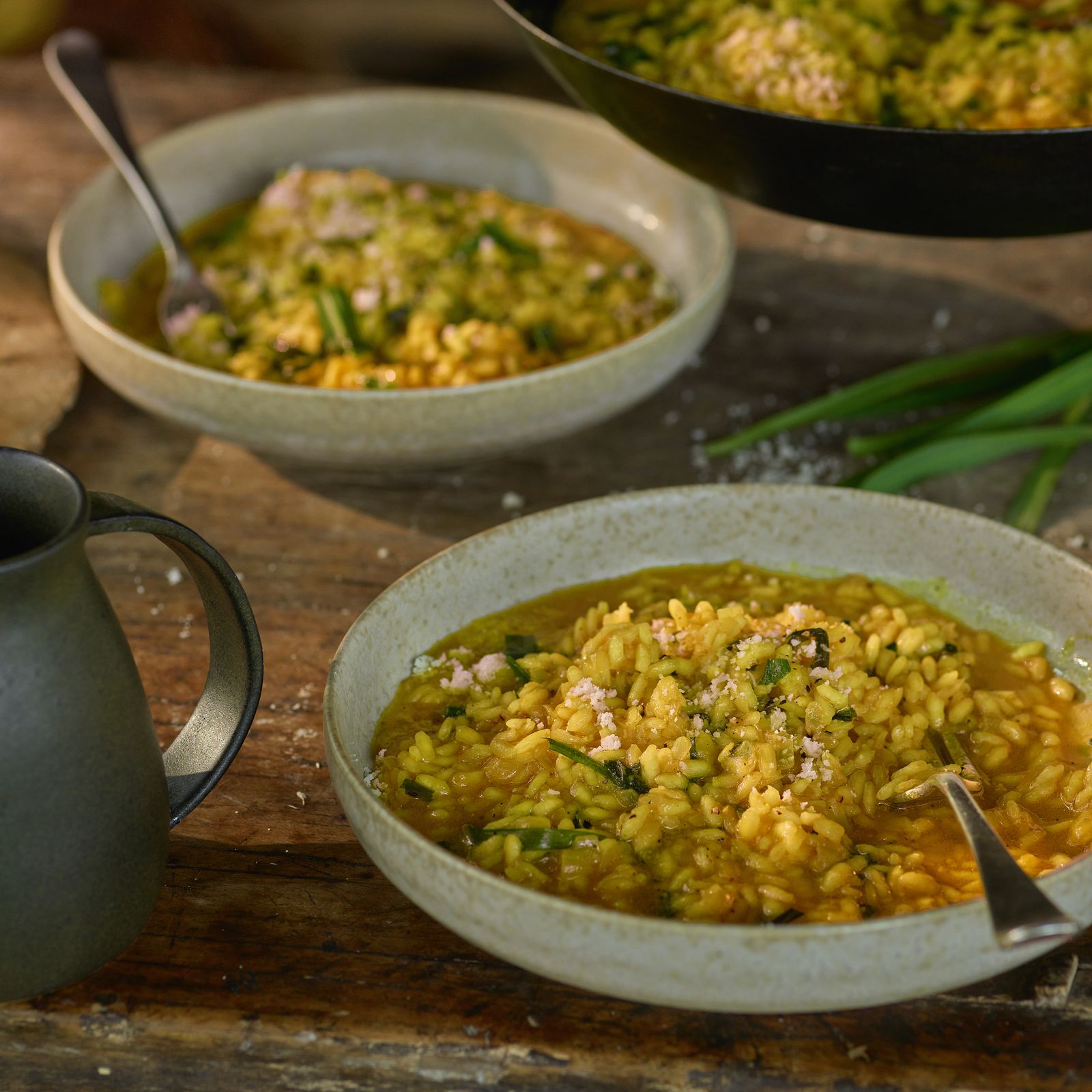 Wild garlic risotto