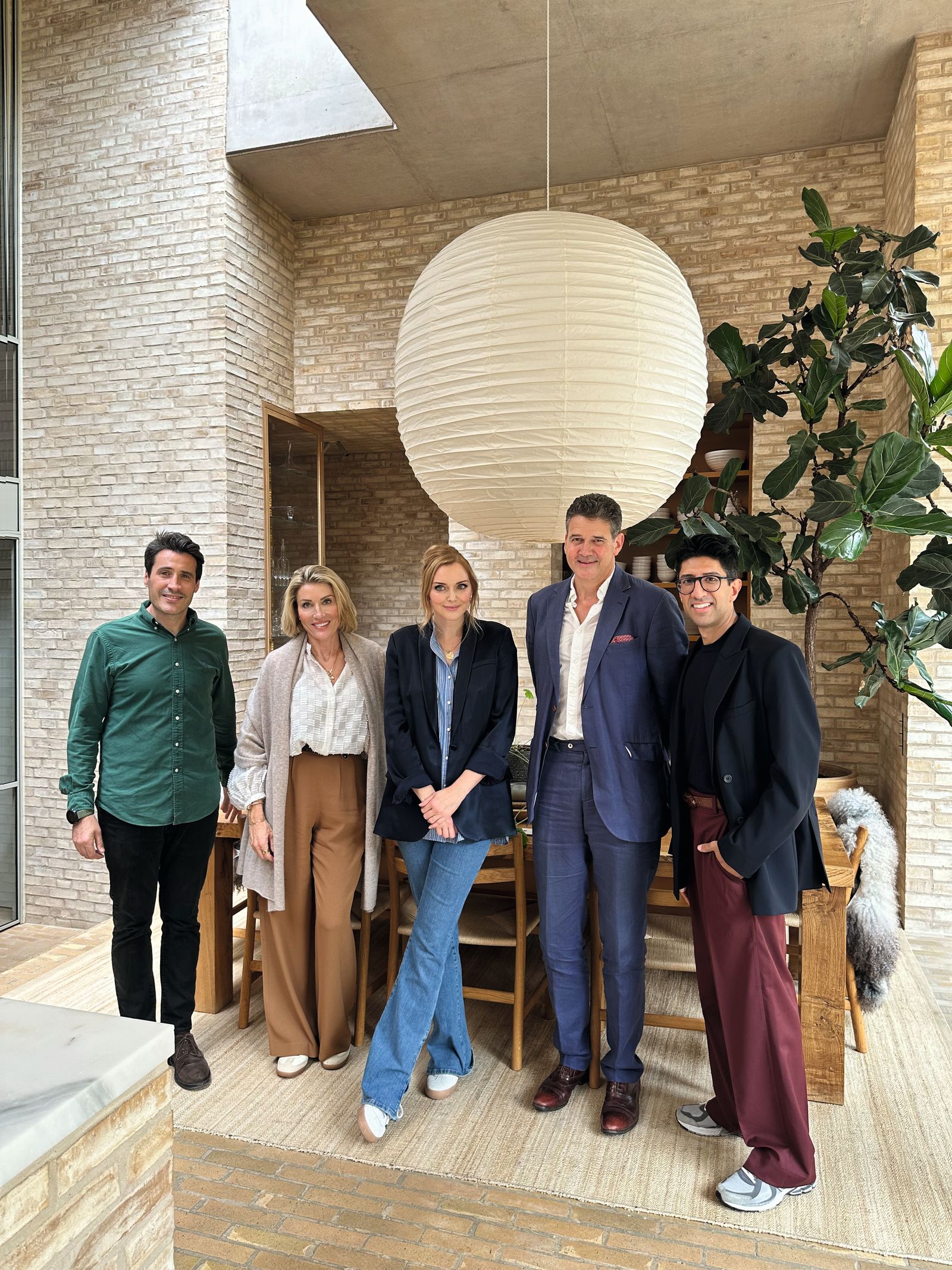 Image may contain Ara Paiaya Matthew Del Negro Deborah Hutton Sophie Dahl Groupshot Person People Clothing and Pants