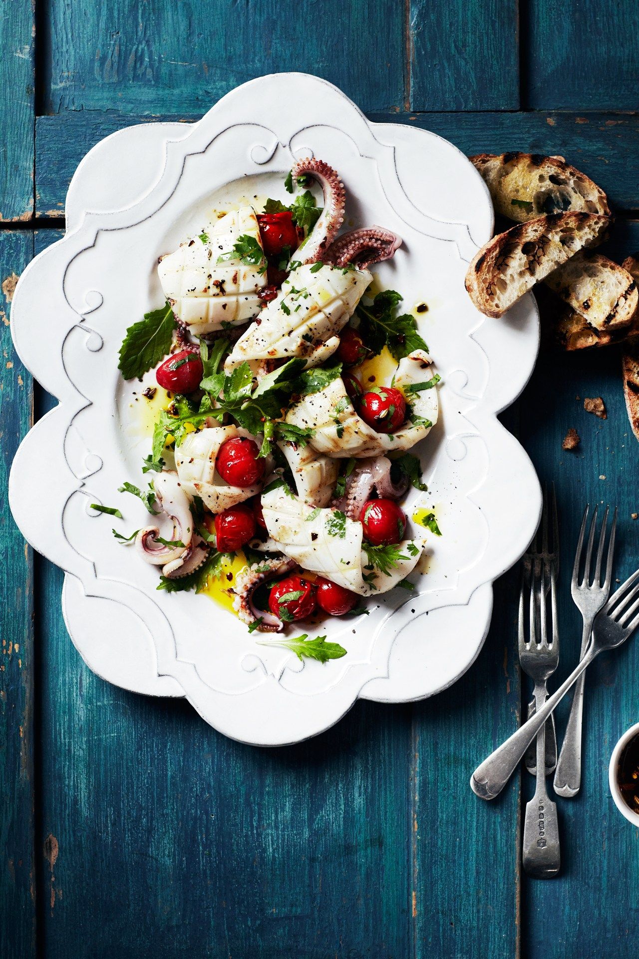 Image may contain Food Lunch Meal Dish Platter Plant Cutlery Fork Salad Dinner and Supper