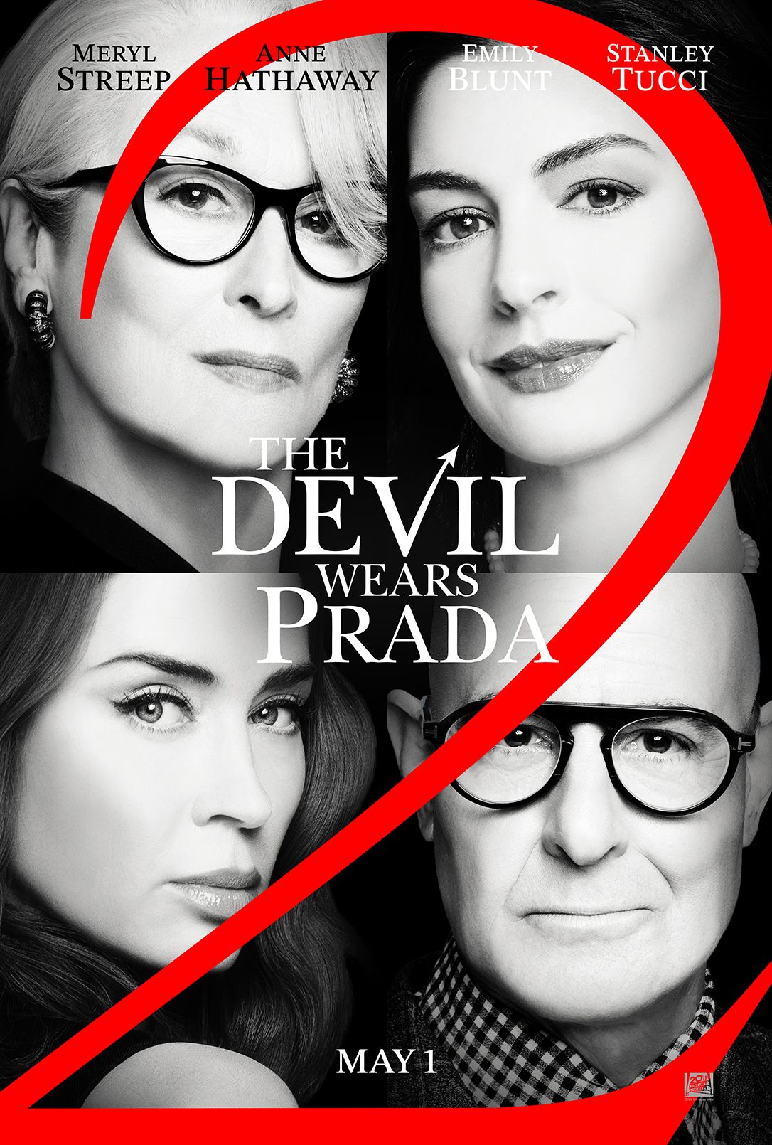 Image may contain Stanley Tucci Anne Hathaway Meryl Streep Emily Blunt Accessories Glasses Publication and Adult