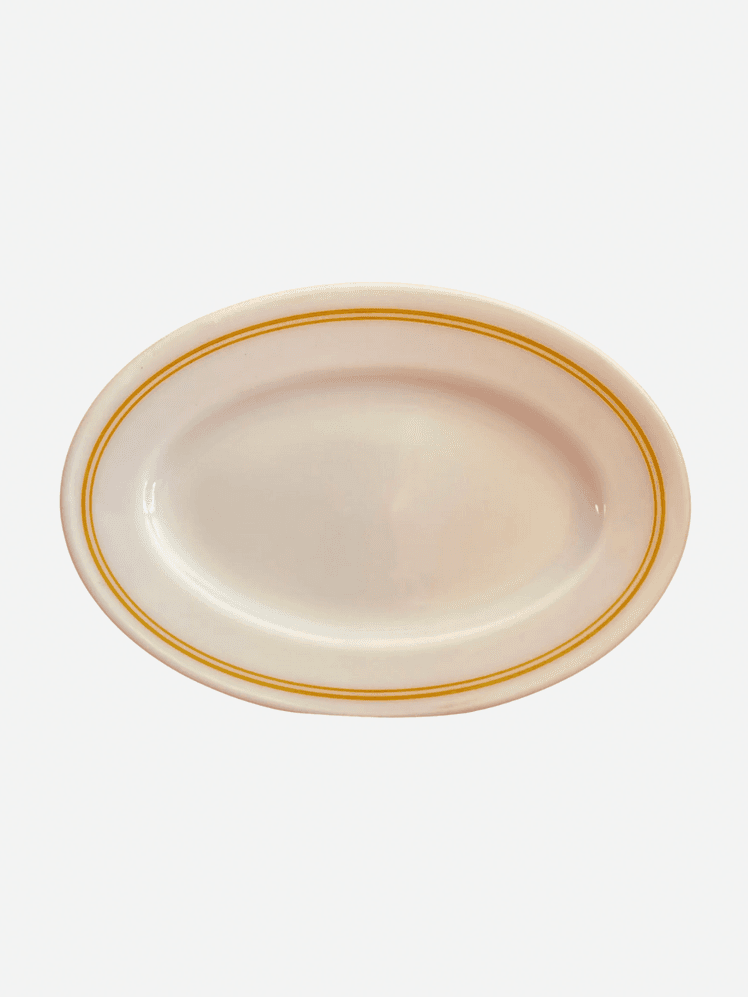 Image may contain Art Porcelain Pottery Food Meal Dish Platter Plate and Saucer