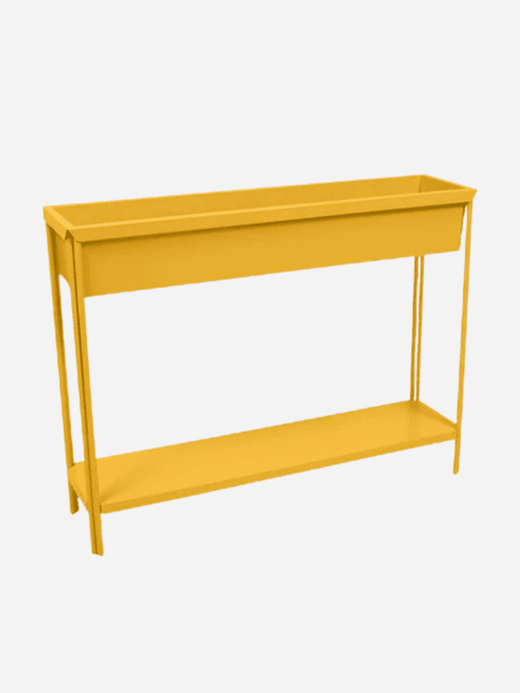 Image may contain: Furniture, Table, Shelf, Sideboard, Desk, Crib, and Infant Bed