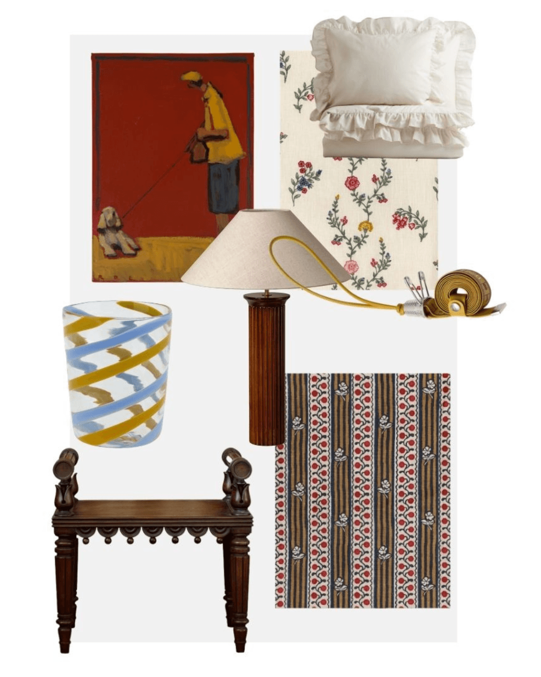 Image may contain Lamp Table Lamp Lampshade Adult Person and Tape