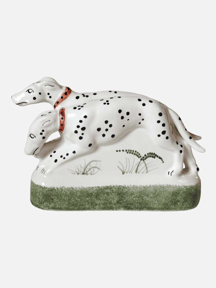Image may contain: Art, Porcelain, Pottery, Figurine, Animal, Canine, and Mammal